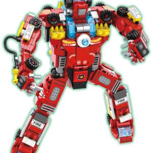 Bloko Loko Red Fire Force Robot – Collect & Combine